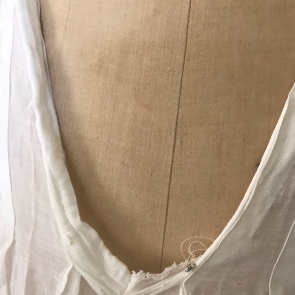 White on white cotton w/fancy lace Victorian dress XLNT cond.very Downton - Picture 9 of 13